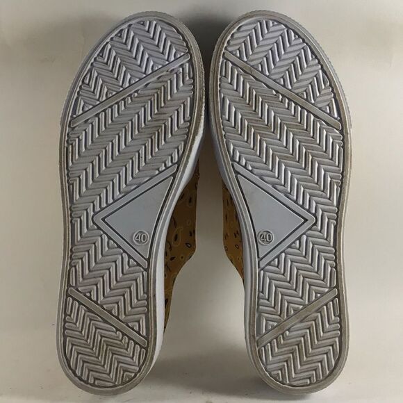 MKS womens maker shoes clogs slip on mules orange size EU 40 US 10 - Picture 7 of 8